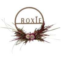 Open ring met gedroogde bloemen